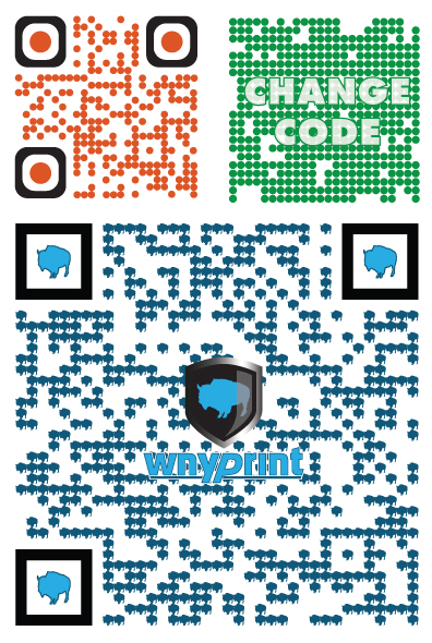 Change the actual code in your Custom QR Code from WNY Print