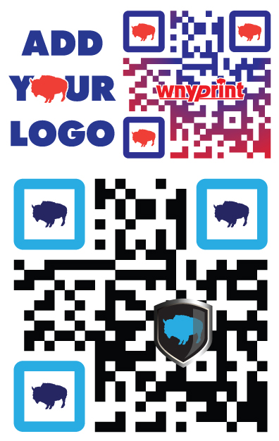 Add your logo right into your custom QR code from WNY Print